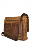 Vintage-Leder Business-Umhängetasche, braun